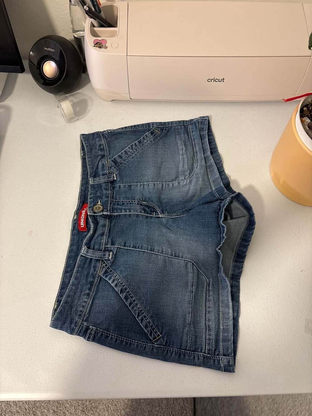 Unionbay Women's Denim Shorts Size 11 Medium Wash Patch Pockets